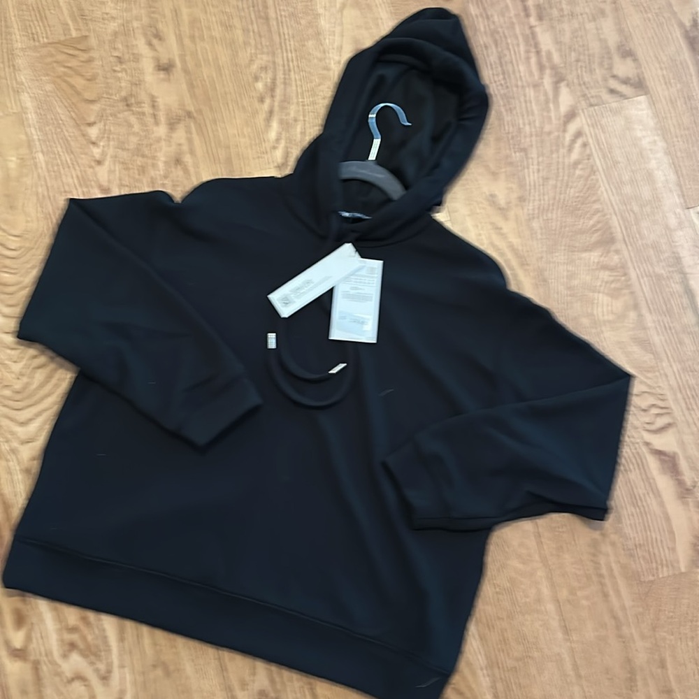 Zara Black Terry knit Hoodie Sweatshirt. Extra soft and comfy! Size S. - Picture 3 of 5